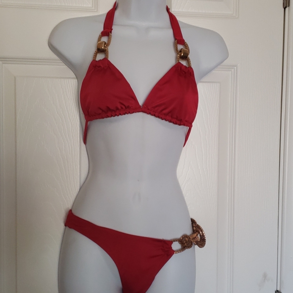 Red pinkini bikini small size